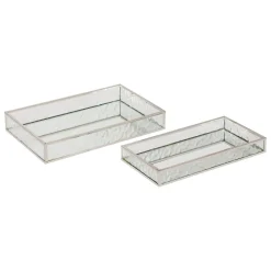 2 plateaux effet miroir "Ania"