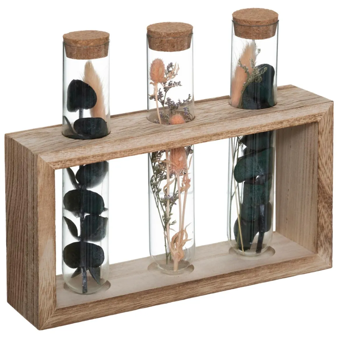 3 tubes fleurs séchées "House"