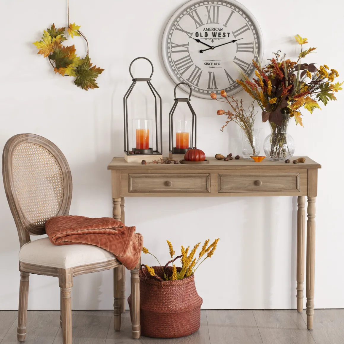 Chaise "Cléon", cannage