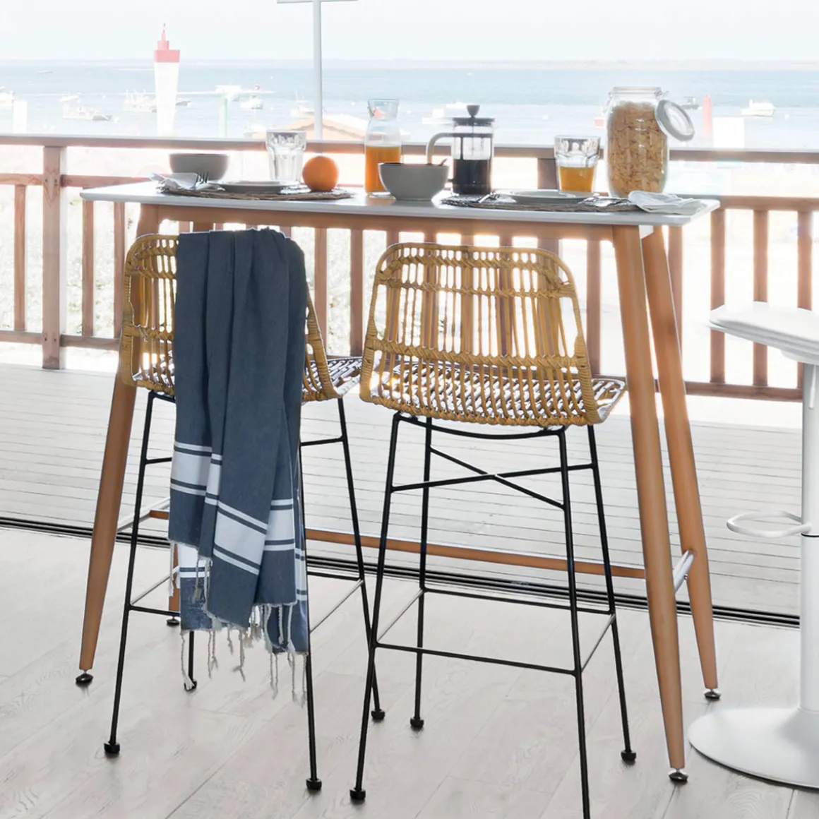 Chaise de bar "Kubu"