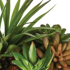 Composition des plantes arificielles, vase en céramique, H6 cm