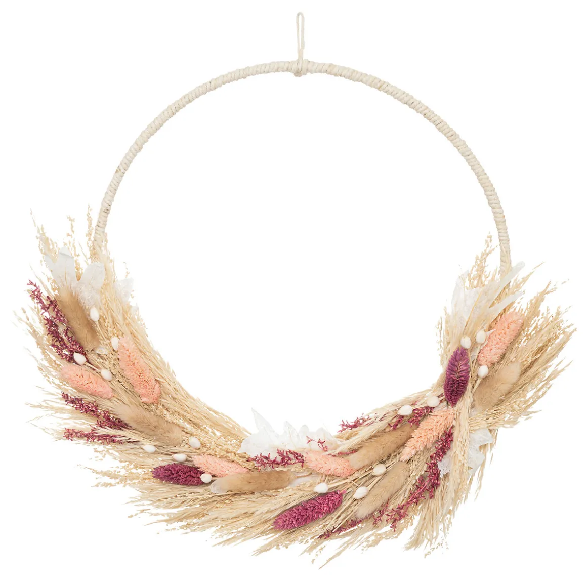 Couronne de fleurs séchées