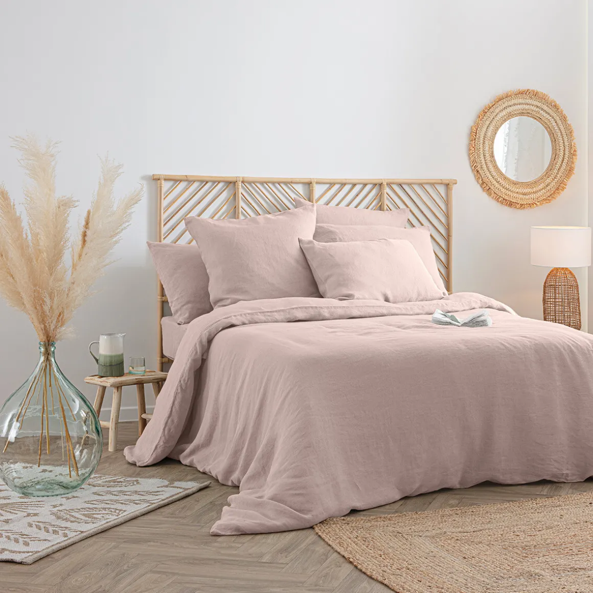 Drap-housse "Linah", lin lavé