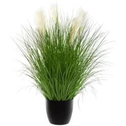 Herbe artificielle en pot