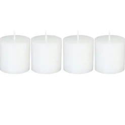 Lot de 4 bougies rustiques 