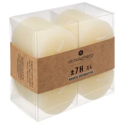 Lot de 4 bougies rustiques