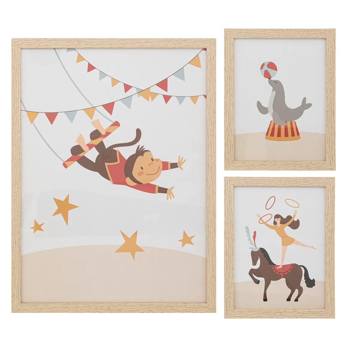 Lot de 3 cadres "Circus"