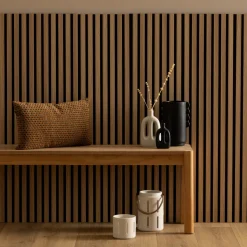 Lot de 4 panneaux décoratifs tasseaux bois Colva