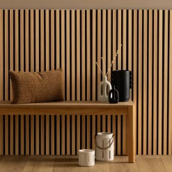 Lot de 3 panneaux décoratifs tasseaux bois Colva