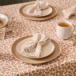 Lot de 4 serviettes de table "Leopadi"