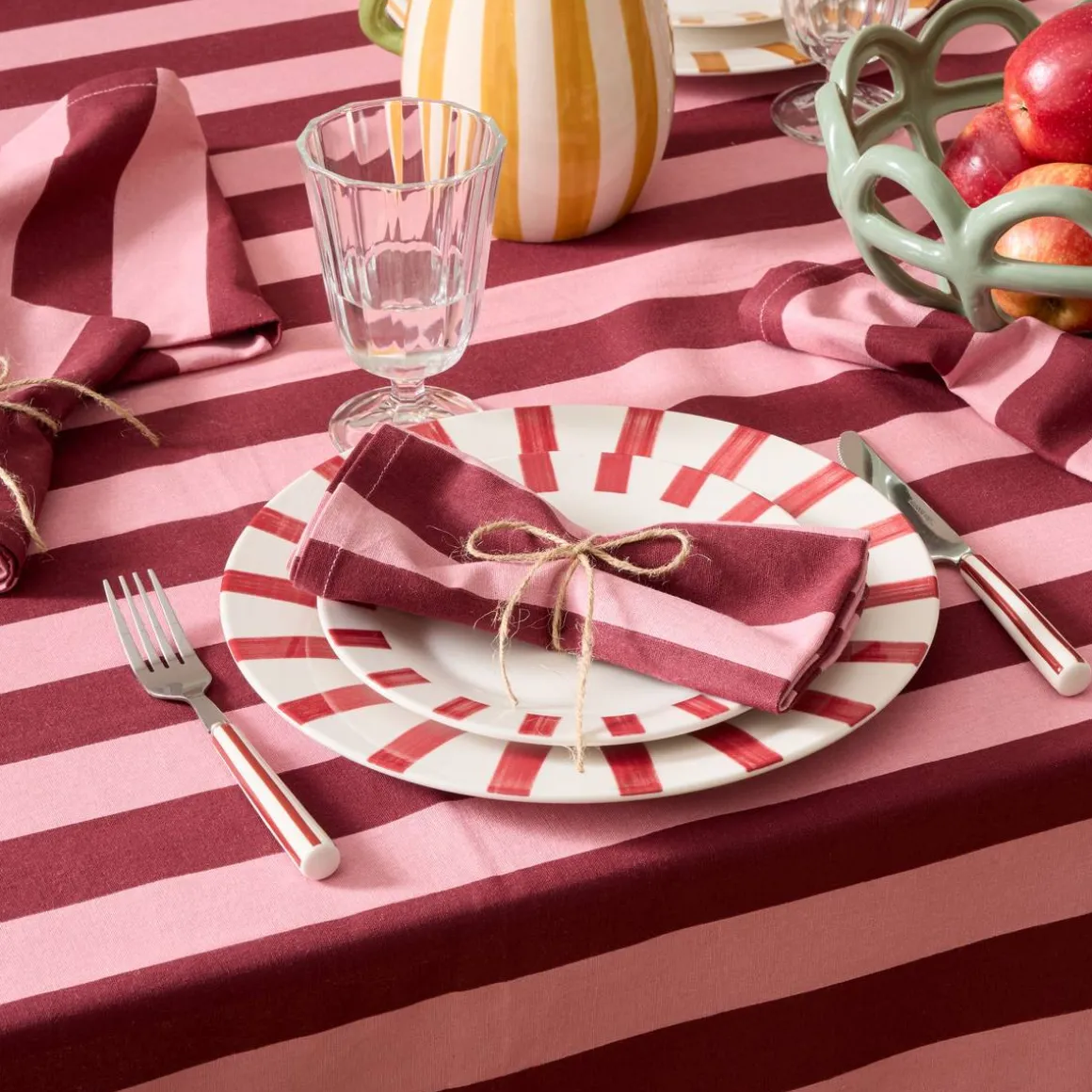 Lot de 4 serviettes de table "Cherry"