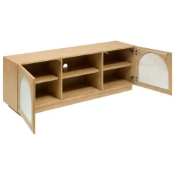 Meuble TV 2 portes 3 étagères 