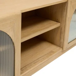 Meuble TV 2 portes 3 étagères 