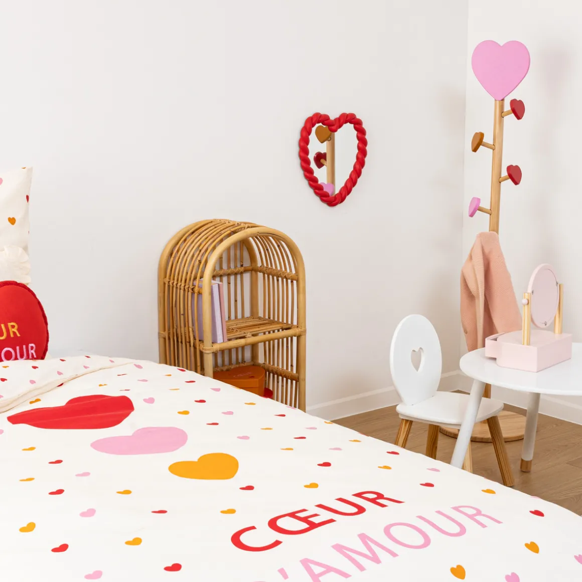 Miroir torsadé cœur "Twist"