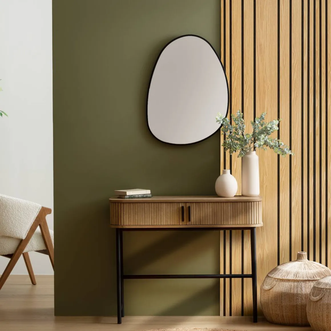 Panneau décoratif tasseaux bois Colva