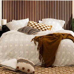 Panneau décoratif tasseaux bois Colva - 120x60x2,1 cm - Effet noyer