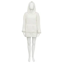 Plaid à manches capuche flanelle "teddy"