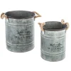 Set de 2 seaux métal
