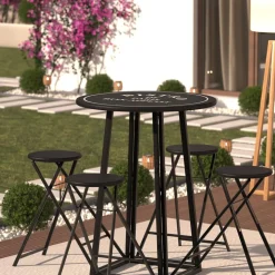 Table 4 chaises d'extérieur