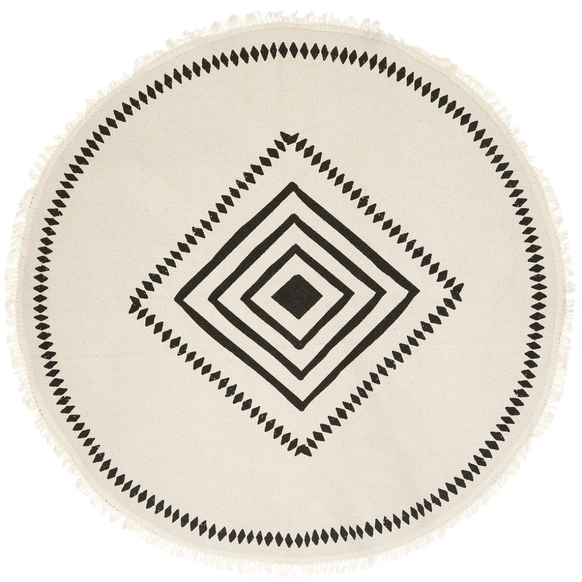 Tapis coton imprimé