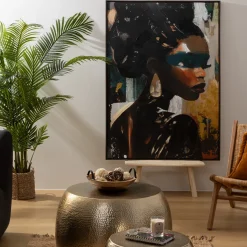 Toile peinte encadrée "Isia"