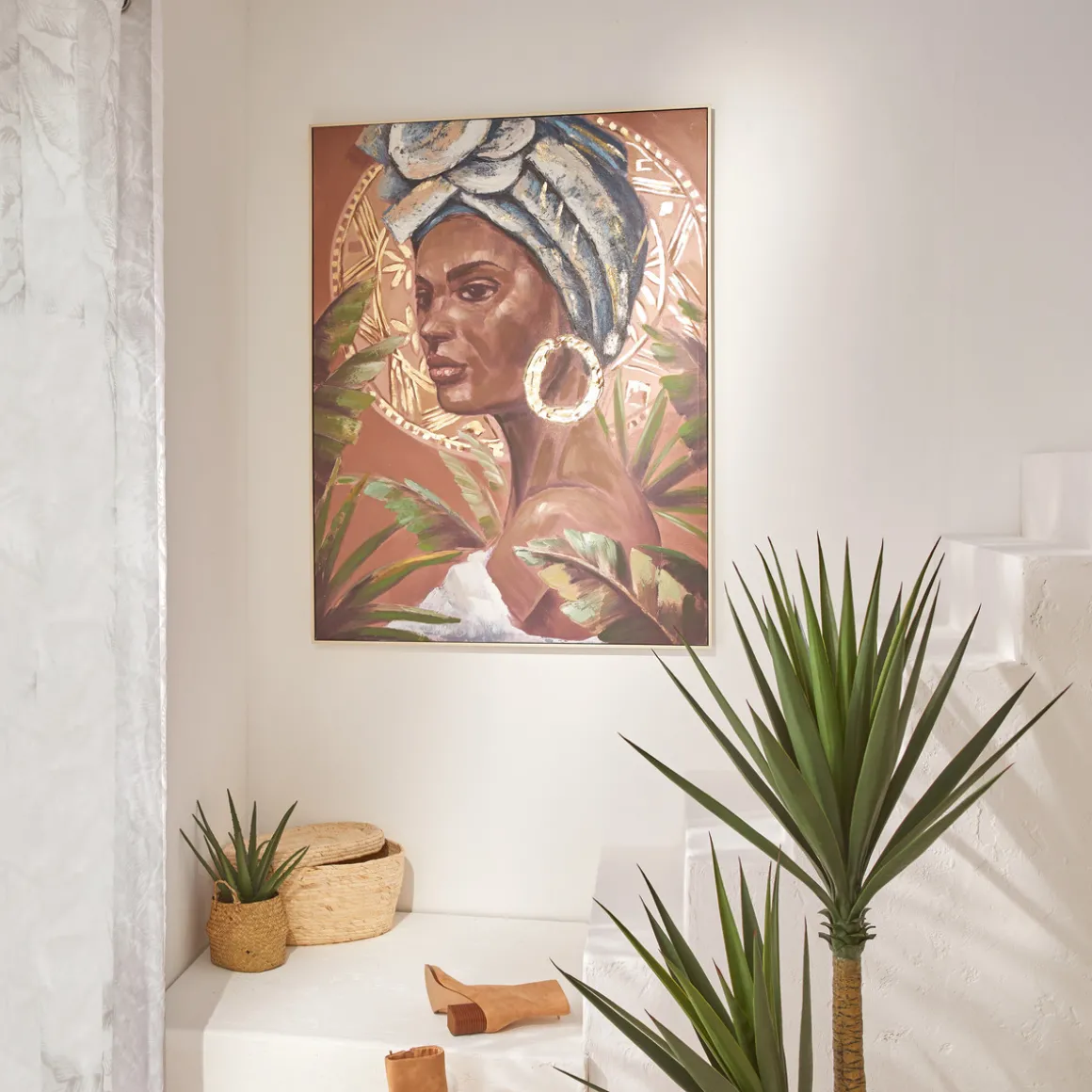 Toile peinte encadrée "Macarena"