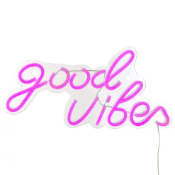 Tube néon mural LED "Good Vibes"