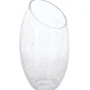 Vase bombé, verre craquelé