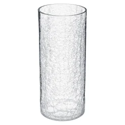 Vase cylindre verre craquelé