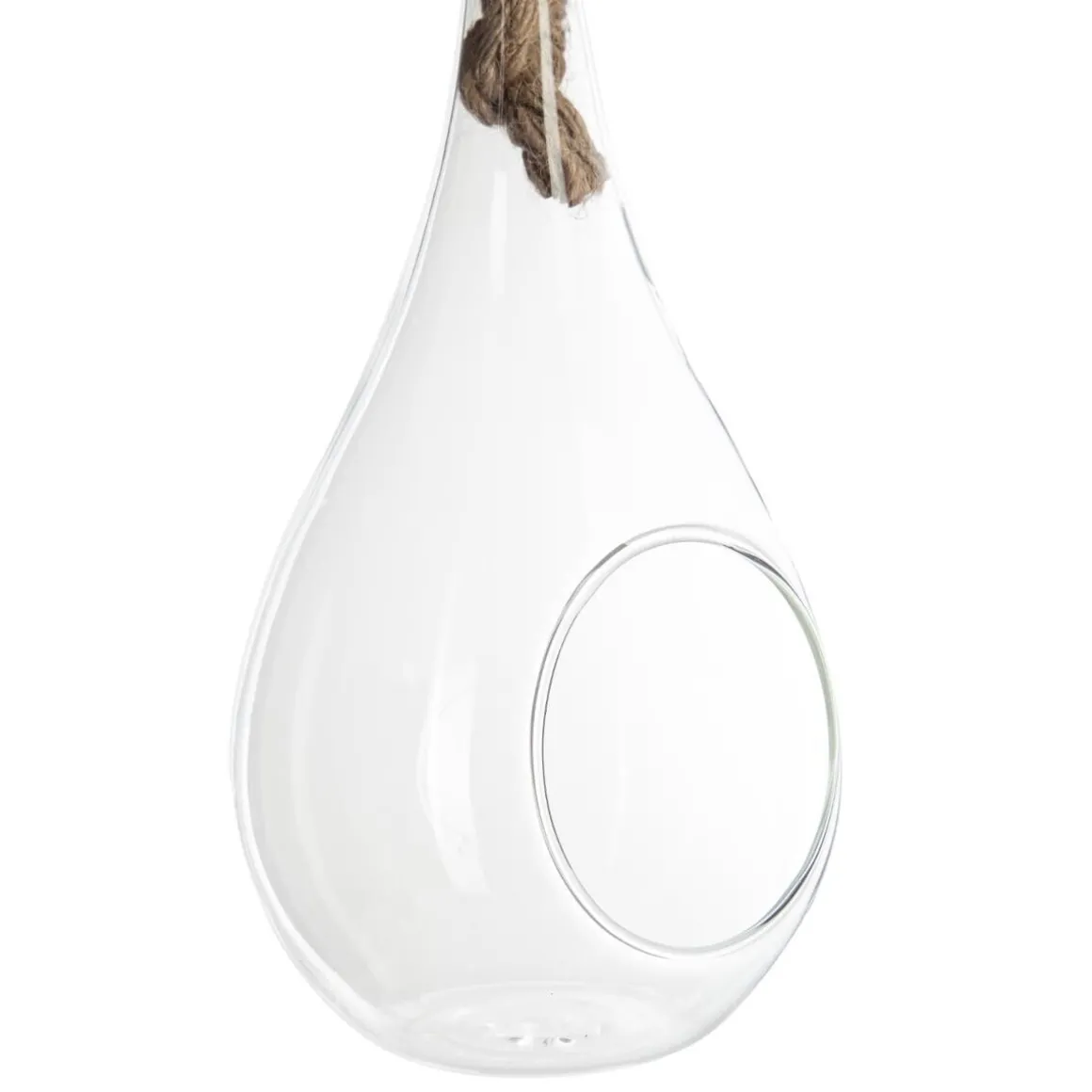 Vase goutte, verre et corde